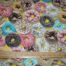 Sprinkled DONUTS on yellow