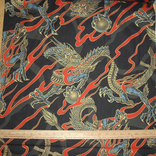 Alexander Henry Golden Tatsu Dragon on black 