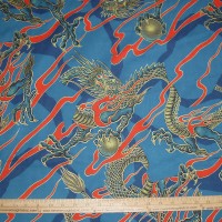 Alexander Henry Golden Tatsu Dragon on blue