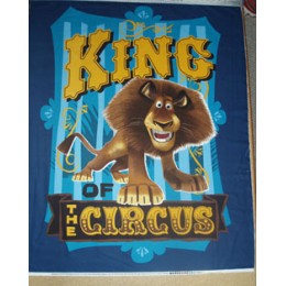 Madagascar 3 King of the Circus cotton blanket panel
