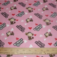 Babi Jack by Bobby Jack Cotton Flannel Bubble Gum on pink