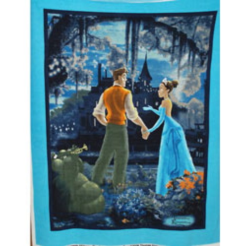Disney Thomas Kinkade the Princess and the Frog Fleece blanket panel
