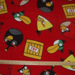 Fleece Licensed ANGRY BIRDS TNT on RED