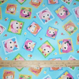 Lalaloopsy cute as a button squares on Blue