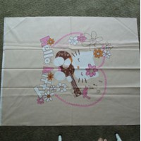 Cotton Fabric Quilt top blanket panel Hello Kitty Playing the guitar on beige