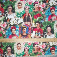 Timeless Treasures FRIDA Collage of Women's Faces