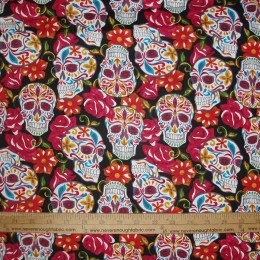 Festive Calaveras on black