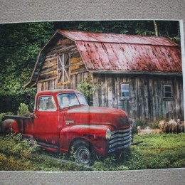 Old Truck at a barn panel