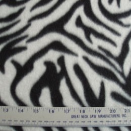 Fleece Black and White Zebra