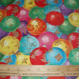 Cotton CHRISTMAS ORNAMENTS in bright colors by Courtney Davis