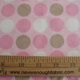 Claire Bella Flannel dots in pink and brown