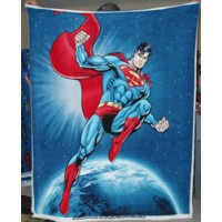 Fleece Blanket Panel SUPERMAN Planet Earth